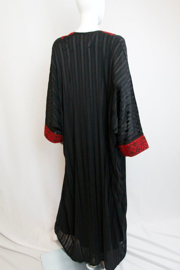 Traditional Red Tatreez Abaya, Dress and Belt