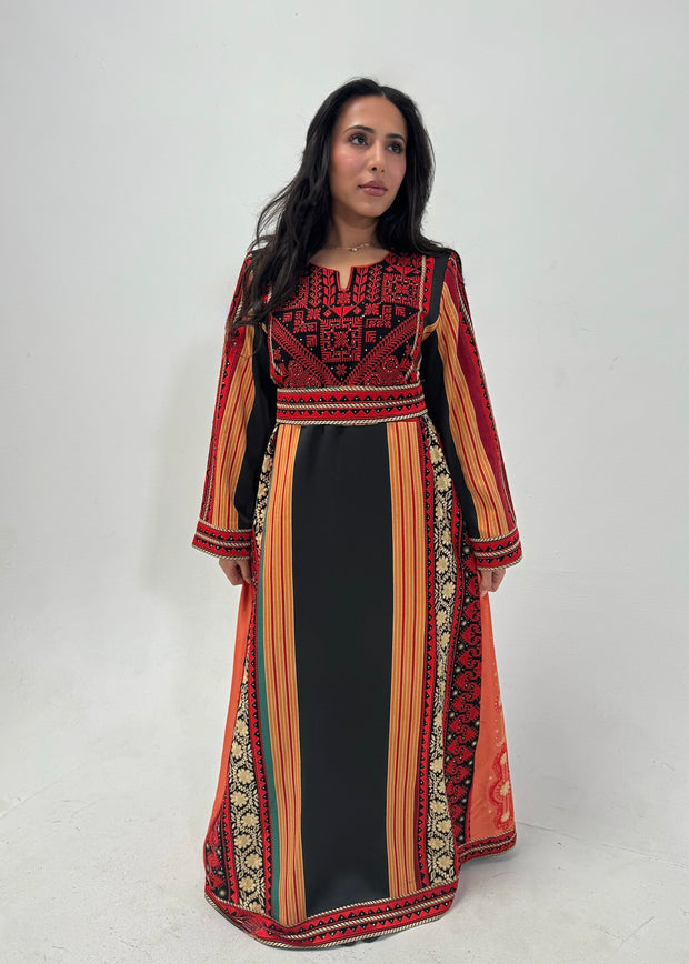 Palestinian Queen Tatreez Dress + Hijab Set