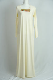 Cream Colored Tatreez 3-Piece Abaya Set